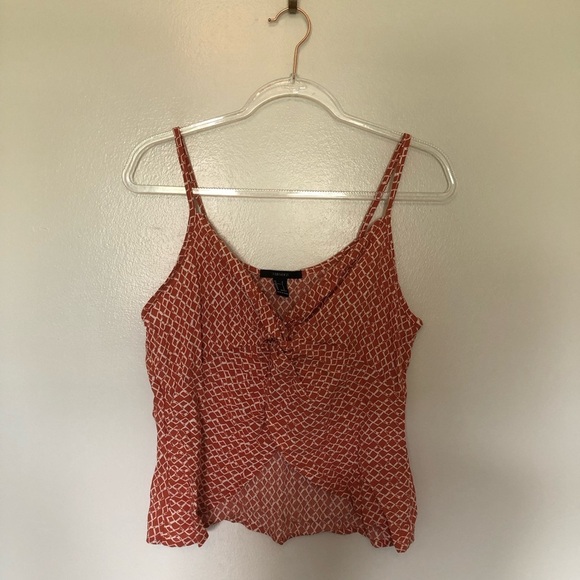 Forever 21 Knotted Tank Top Crop Orange Small - Picture 1 of 6
